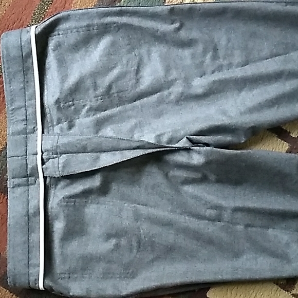 ⚜️ GRAY DRESS PANTS Designer Italian  WOOL Pants 5 Pocket LUXURY  Sz 38 - Picture 13 of 16